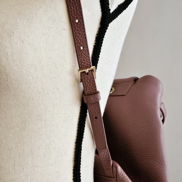 Kate Spade Backpack Pebbled Pink Leather 'Chester Street' Drawstring Backpack - Picture 9 of 16